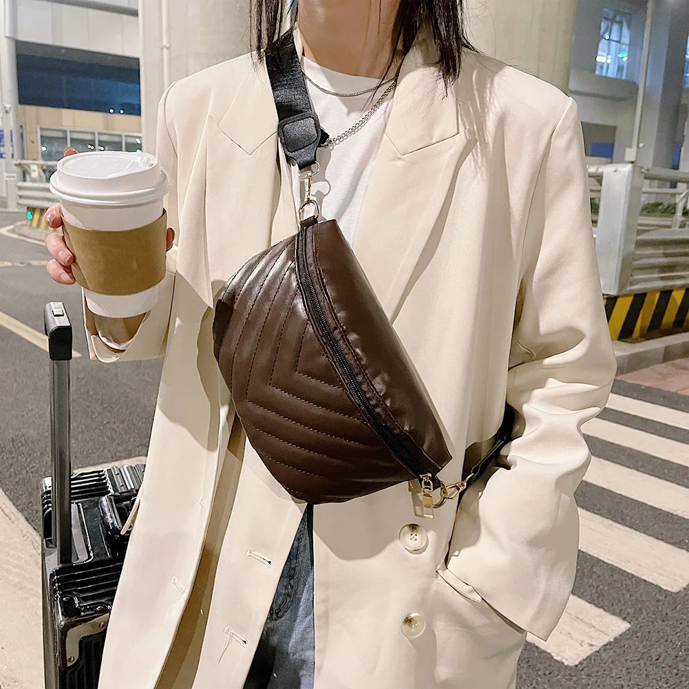 

Fashion Waist Packs Top PU Leather Fanny Bag for Phone Pouch Leather Messenger Bags Fanny Pack Sport Travel Purse Waist Bag