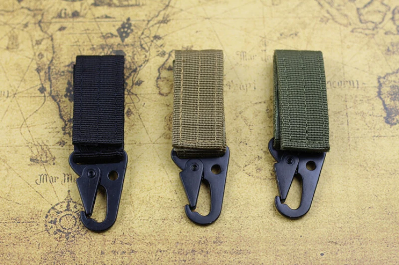 

New Quickdraw Clasp Outdoor Survival Hiking Camping Equipment Carabiner For Keys Military Hunting Webbing Buckle Tactical Belt