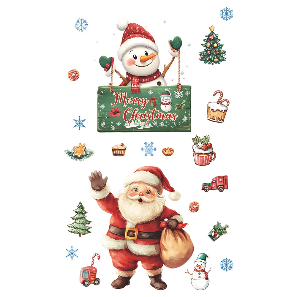 1 шт. рождественские украшения Санта-Клаус снеговик холодильник шкаф украшение