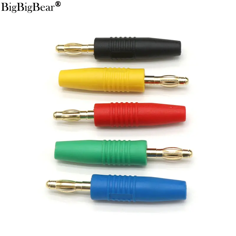 

1/5Pcs New 2mm 4mm Plugs Gold Plated Musical Speaker Cable Wire Pin Banana Plug Connectors Black Red Green Blue Yellow