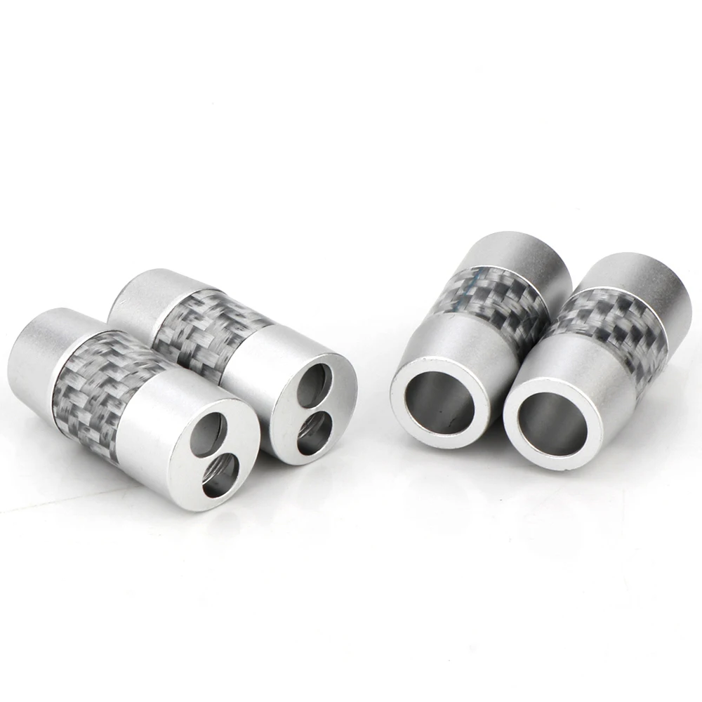 

High Quality Carbon Fiber Y Splitter Audio Jack Wire Adapter 6.0mm to 3.5mm Hole Speaker Audio Wire Plug for Upgrade Cable