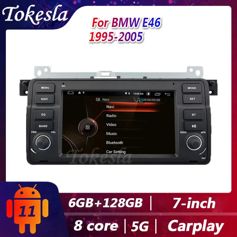 

Car Radio 7'' Tesla Android For BMW 3 Series E46 M3 318 320 325 DVD Multimedia Player 2DIN IPS GPS Receiver Navigation Systems