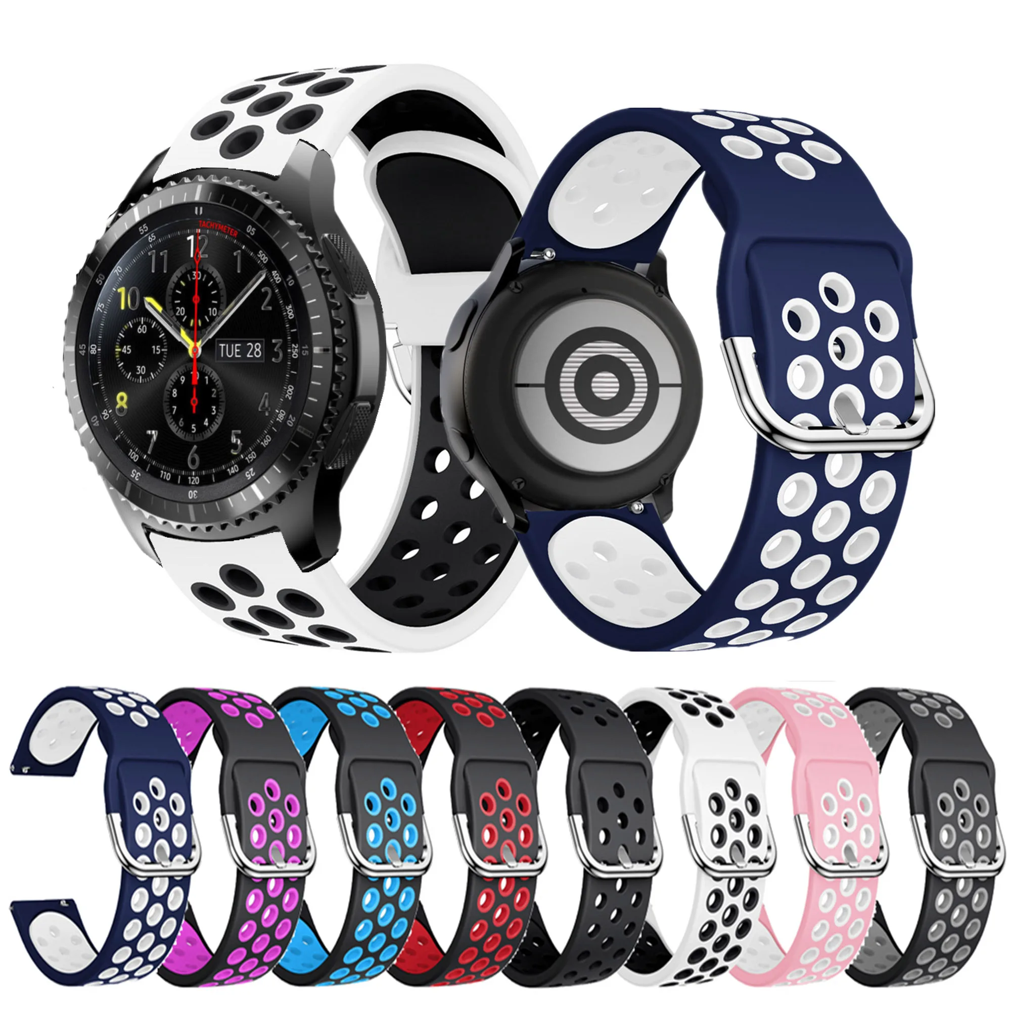 

Ремешок 20 мм для смарт-часов Garmin Forerunner 645 245 S40 Vivoactive 3 HR, сменный Браслет для Samsung Gear S2