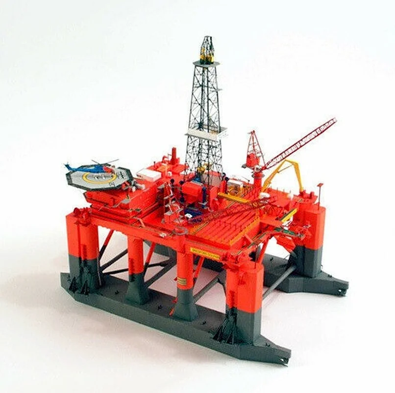 DIY 1/400 Norway Bredford Dolphin Offshore Oil Rig 3d Model Kit