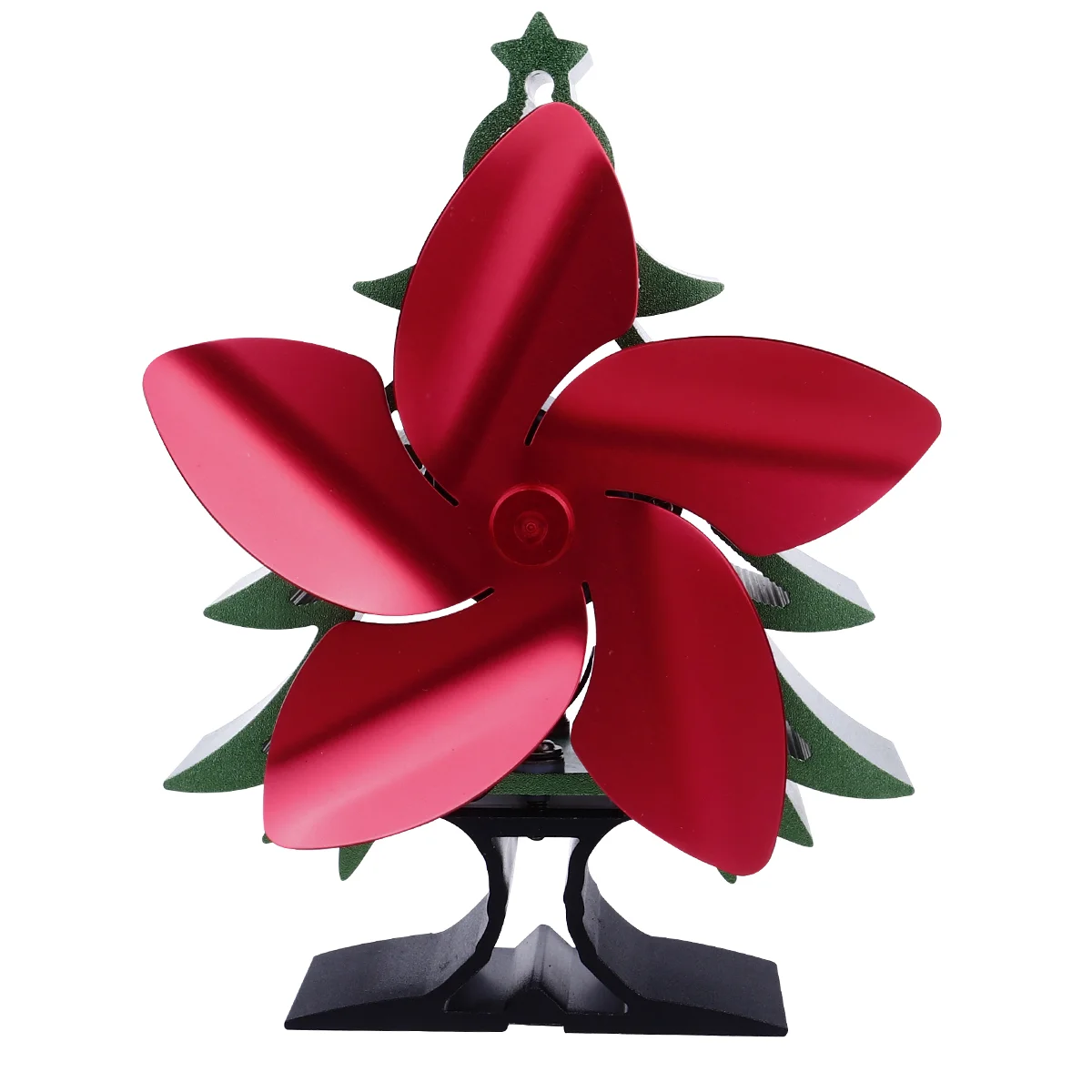 

Вентилятор для камина Рождественский Декор, 5 лезвий, в форме дерева, деревянная горелка, горящая Тепловая горелка, металлический нагреватель с электроприводом