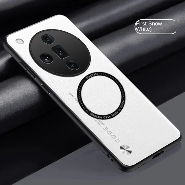 Кожаный магнитный чехол для Oppo Find X7 Ultra Magsafe с беспроводной зарядкой X6 X5 X3 Pro