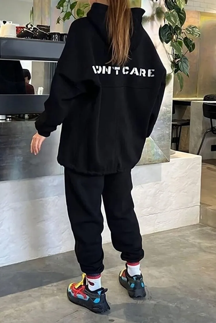 

Женский комплект из 2 предметов, осенняя спортивная одежда, флисовый костюм большого размера с толстовкой, однотонный топ с длинным рукавом и капюшоном, женские брюки с эластичным поясом, 2023