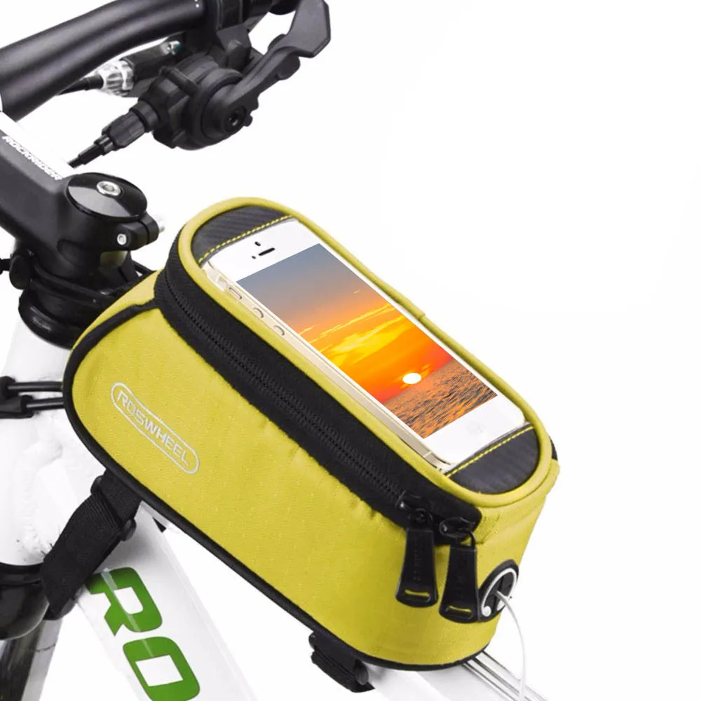 

ROSWHEEL Touch Screen Bicycle Bag Rainproof MTB Road Cycling Bike Head Tube Handlebar Cell Phone Case Pannier Bike Accessories