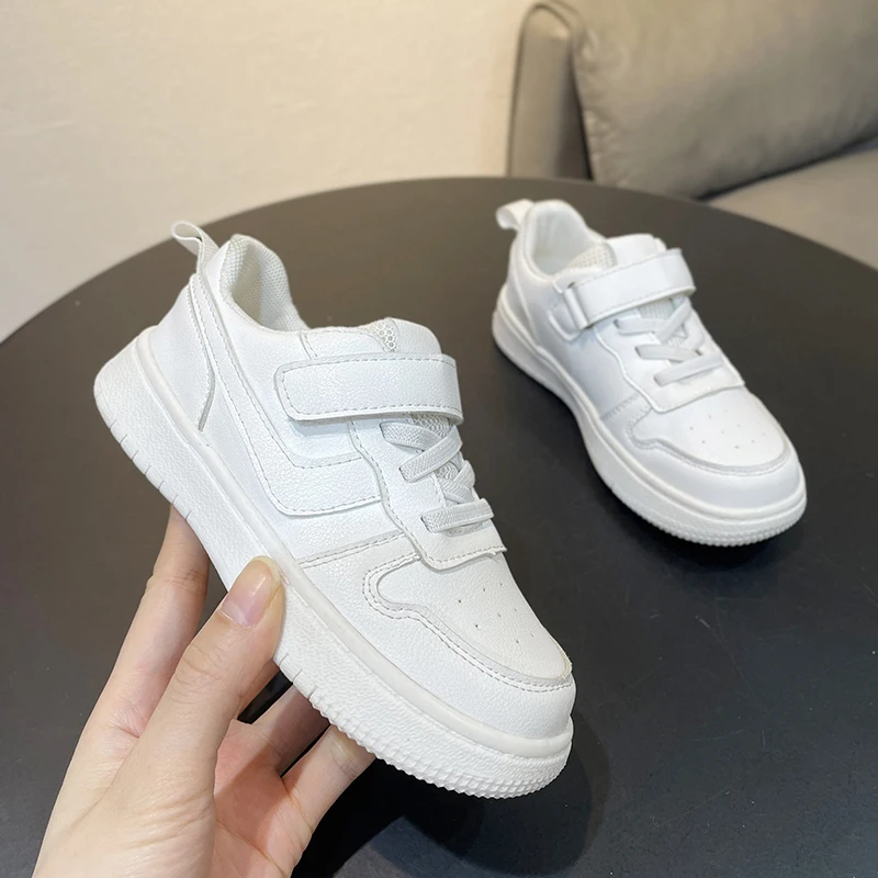 

Summer Children Skate Shoes Boys White Sneakers 2022 New Girls Flats Fashion Casual Shoes All-match Kids Sports Shoes