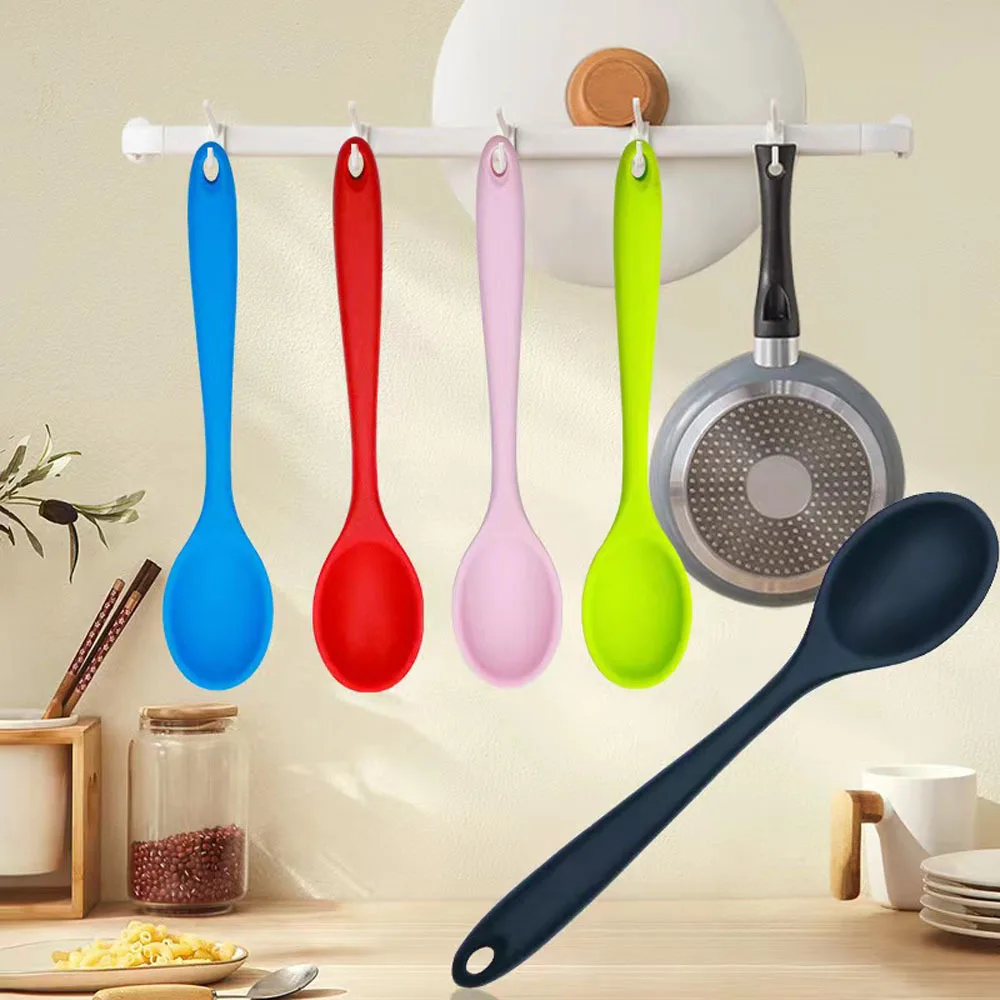 

Mini Silicone Tableware Silicone Kitchenware Cooking Spoon Spatula Small Spoon Small Dense More Seasoned Soup