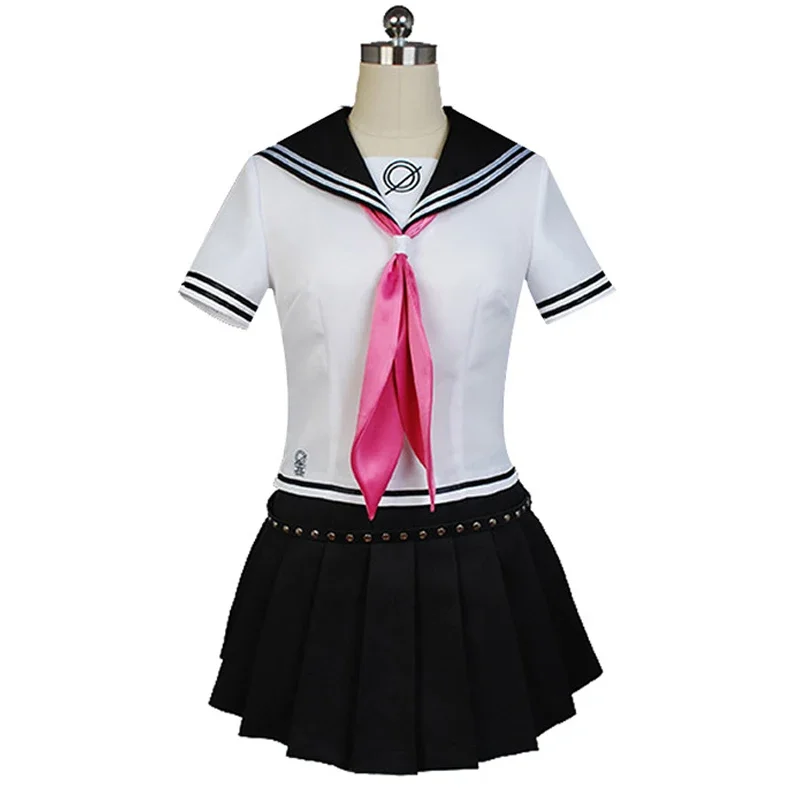 Аниме Danganronpa Mioda Ibuki Косплей Костюм Красочный парик с рогом дьявола для женщин