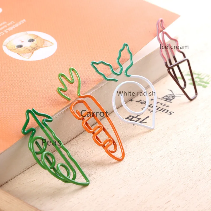 

High Sales Of Cute Cartoon Girl Heart Song Pin Korean Version Of Creative Carrot Two-Color Paper Clip