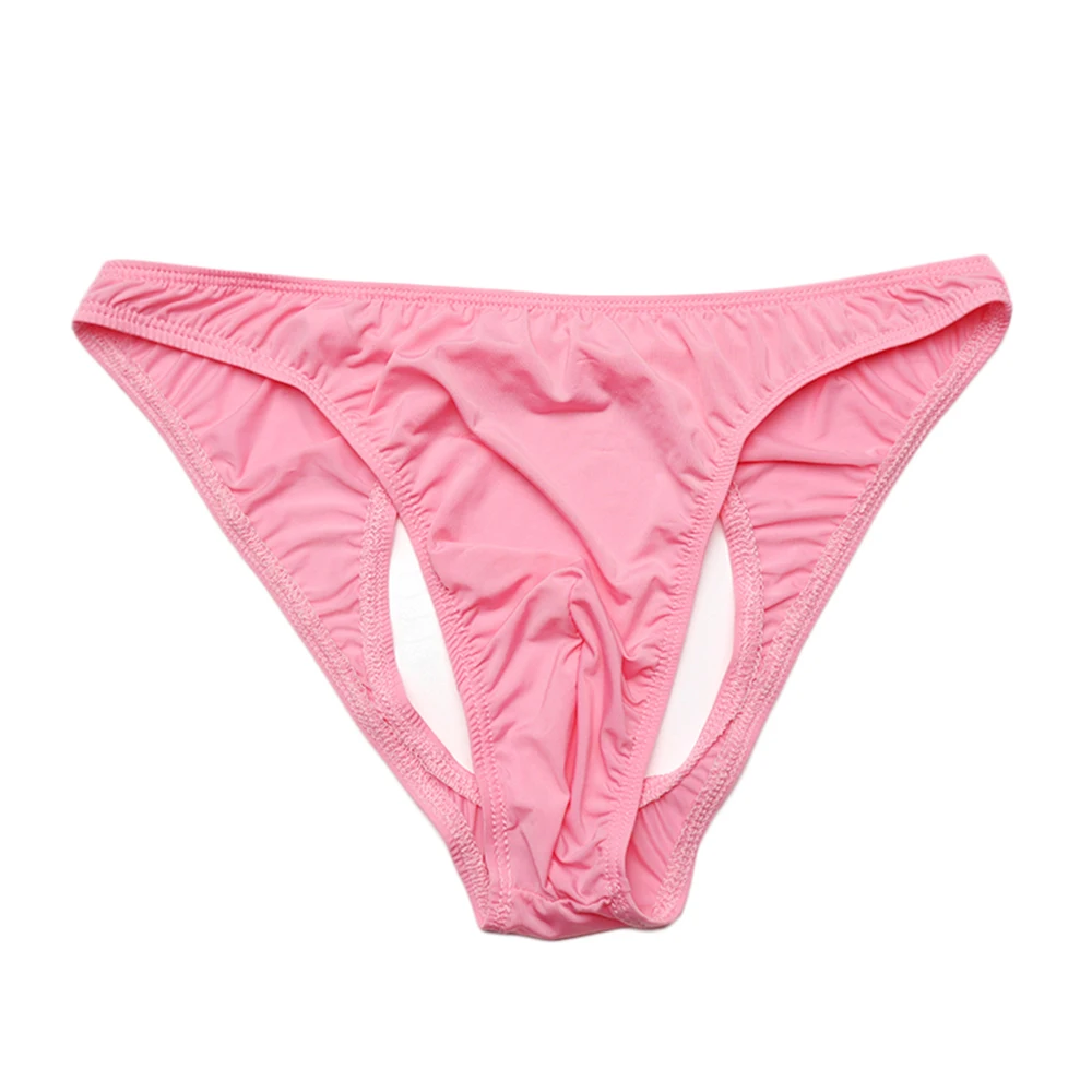 

Men's Panties Backless Underwear Bulge Pouch Briefs Soft G-String Thong Open Back Underpants Ice Silk Shorts Sexy Lingerie