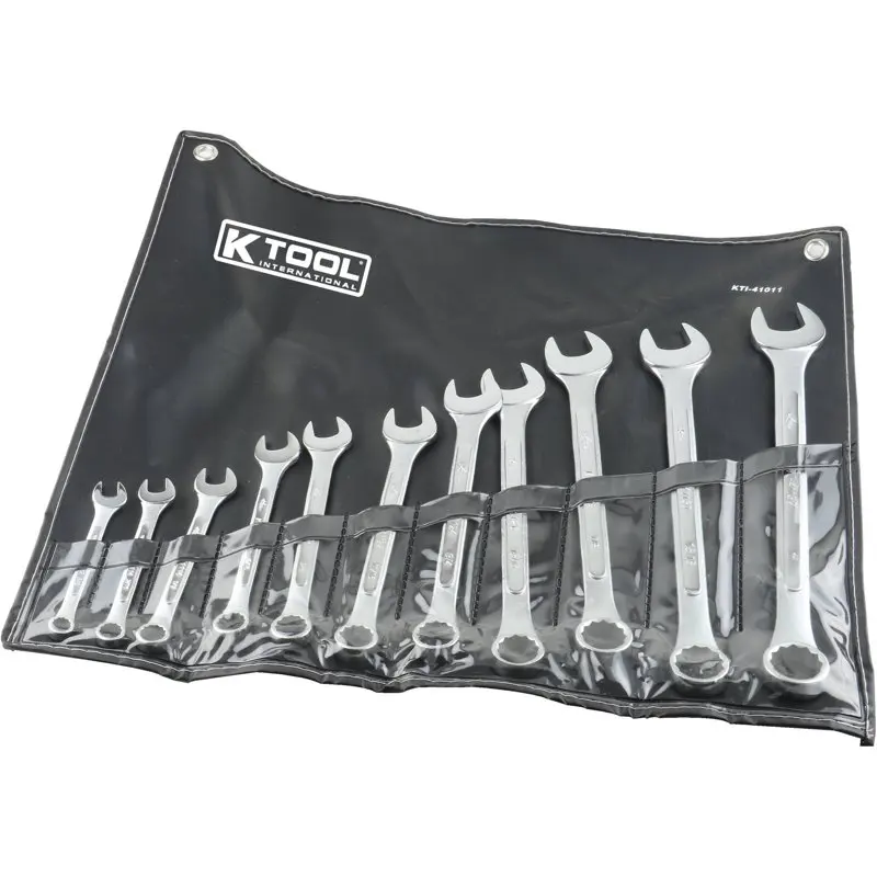 

KTI Wrench Set, Combination, 11-Piece, Sae Kit Bag