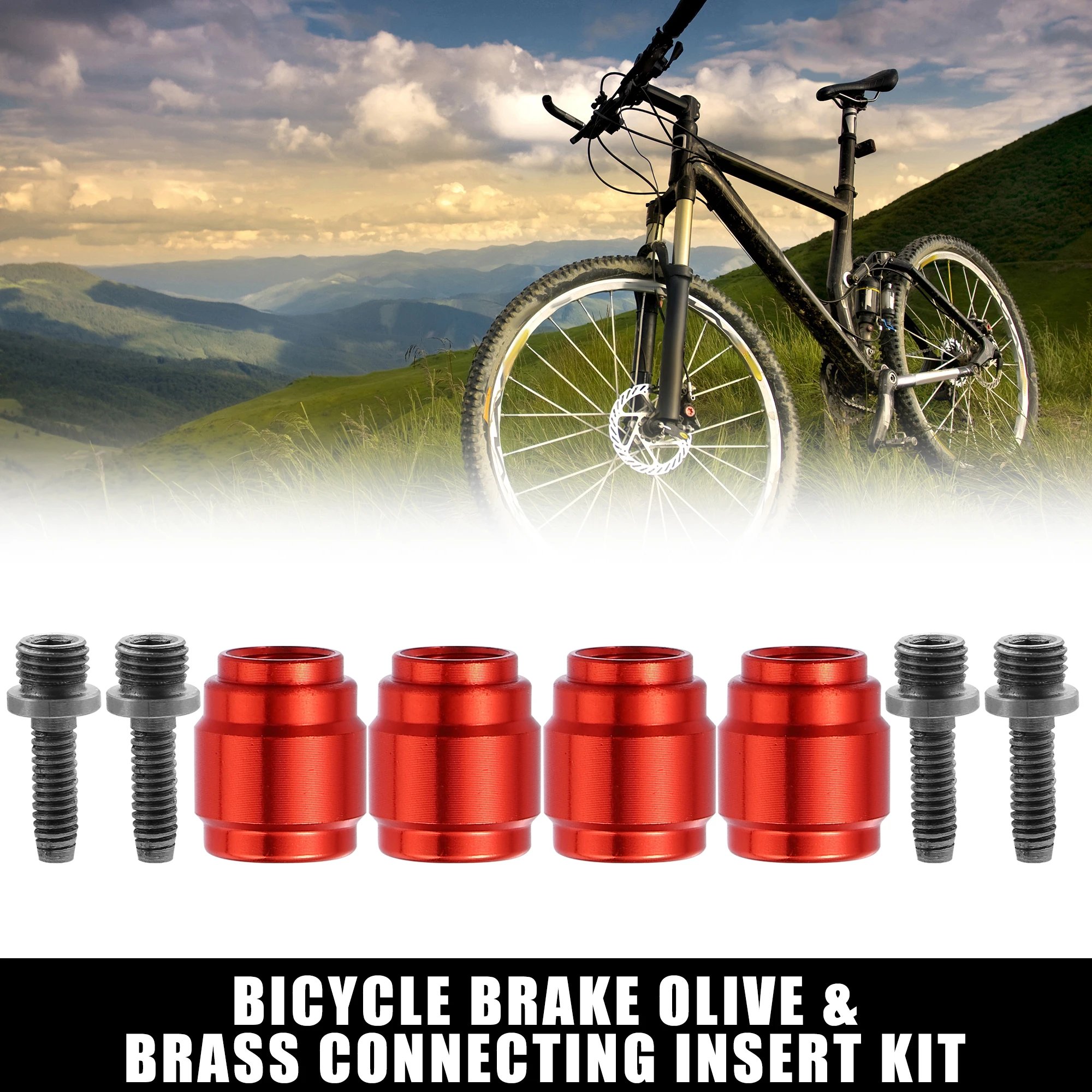 

X Autohaux Set Bicycle Brake Olive and Brass Connecting Insert Kit for Bike Hydraulic Bike Accessories