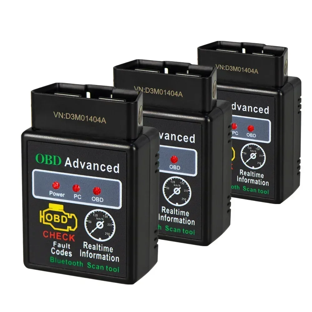 Фото OBD2 Bluetooth ELM327 Автоматический диагностический сканер двигателя OBDII Scan Tool Совместимость транспортных средств Тестер диагностики неисправностей Интерфейсный сканер №2