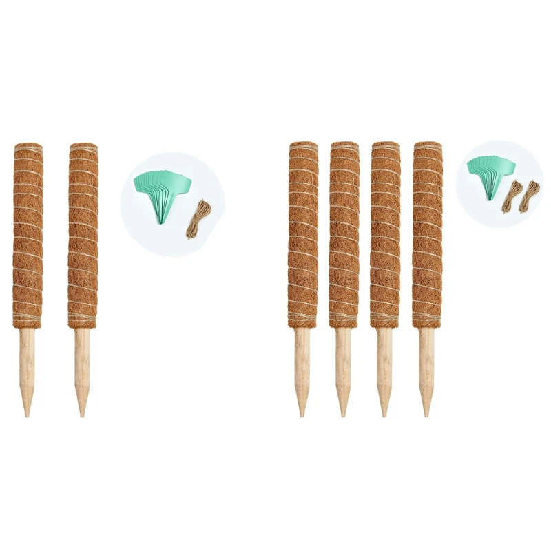 

Moss Pole -15.7Inch Moss Stick For Potted Plants, Plant Support For Climbing Plants Monstera, Coir Totem Pole