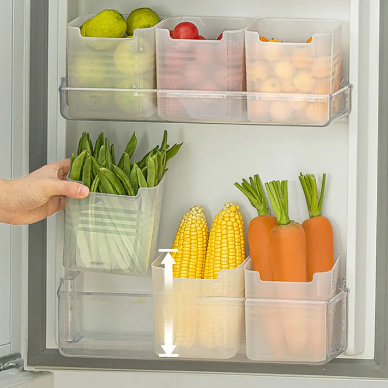 

Fridge Organizer Food Fresh Storage Box Refrigerator Side Door Vegetable Fruit Spice Foods Container Kitchen Storage Accessories