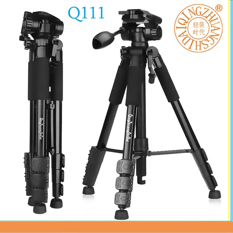 QZSD Q111 Tripods Camera Accessories Professional Portable Video Photo Tripod For DSLR Digital SLR Camera DV Travel Tripode  3kg