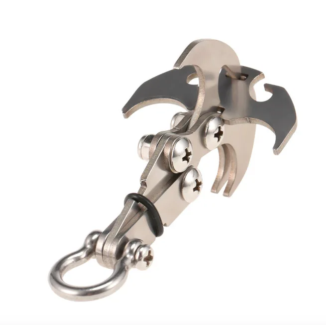 

Foldable Gravity Grappling Hook Claw Survival Carabiner Climbing Claw Outdoor Survival Carabiner Tool Small Claw Hook 15cm x 9cm
