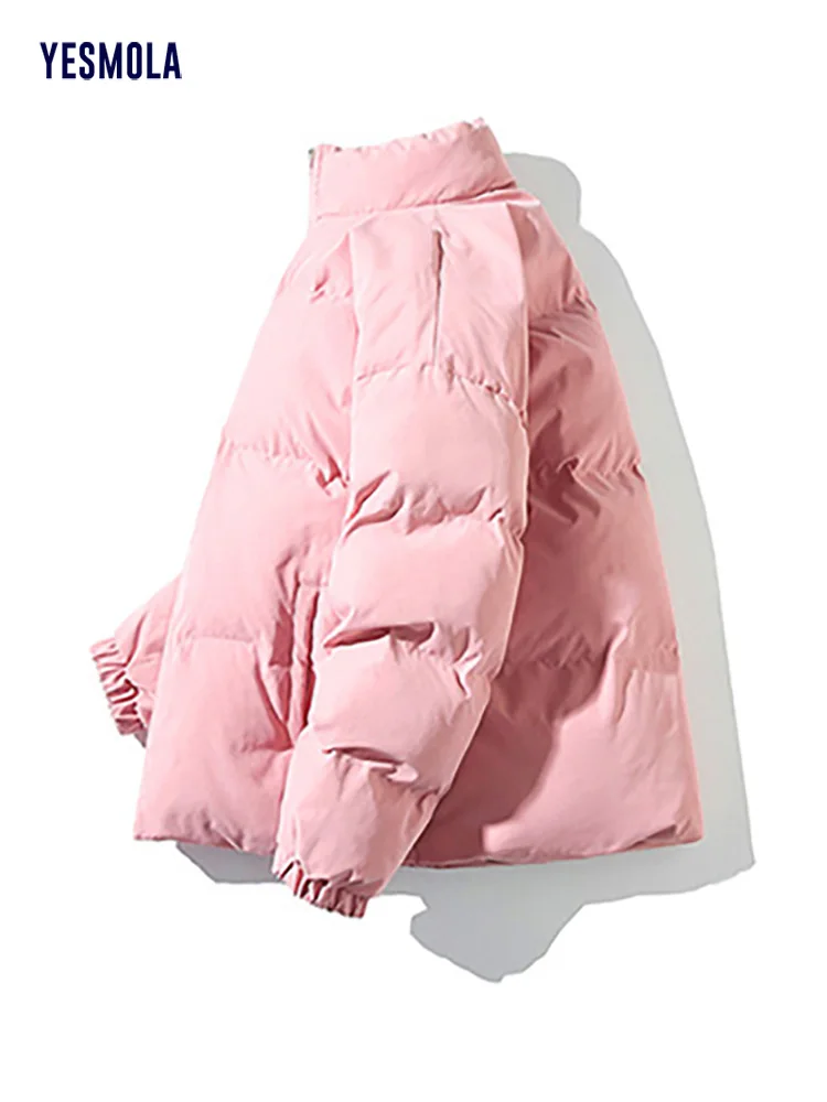 YESMOLA Men's Warm Parkas Streetwear Cotton Coats Slim Male Jackets Solid Windproof Padded Coat Mens Clothing Dropshipping