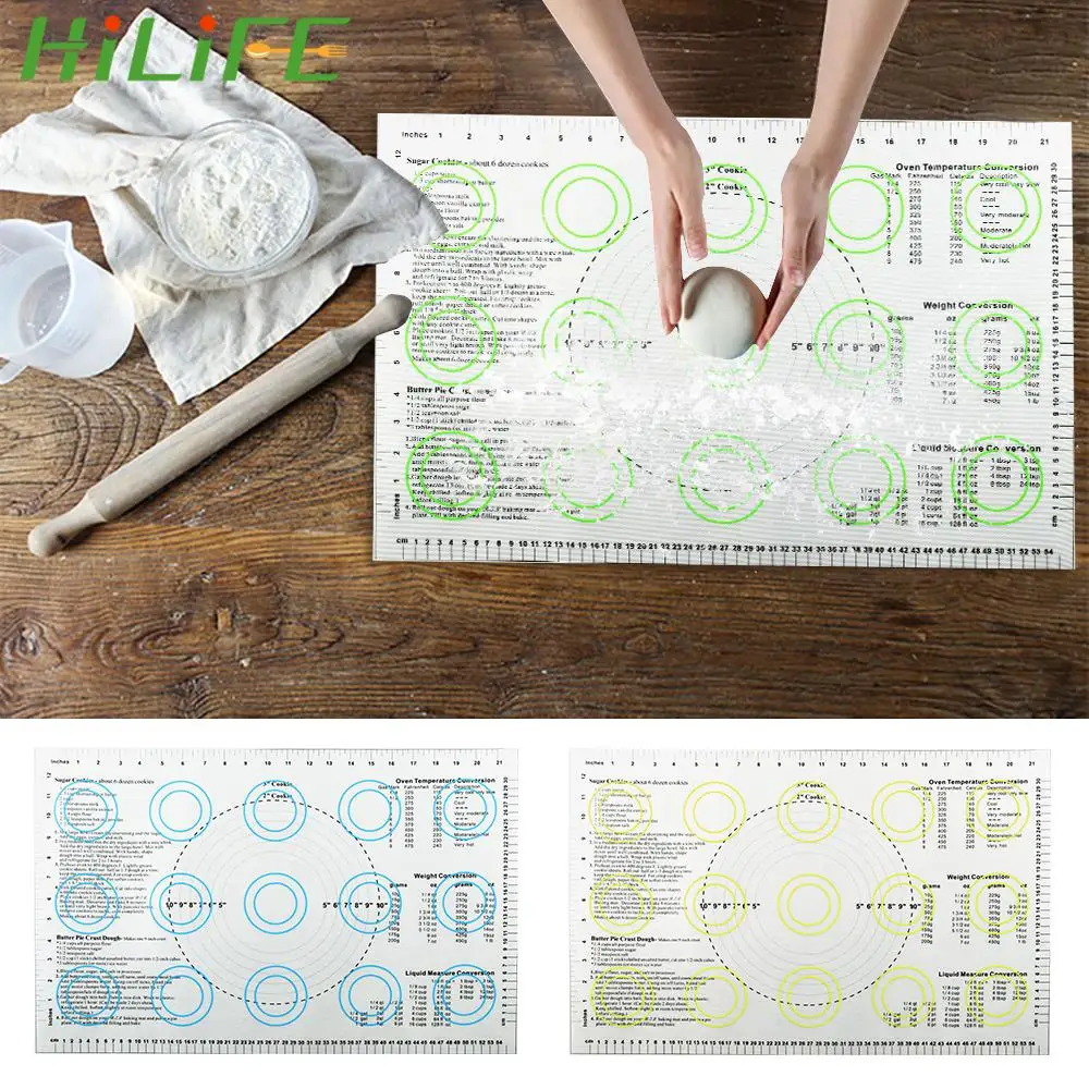 Силиконовые кухонные аксессуары HILIFE коврик для раскатки теста