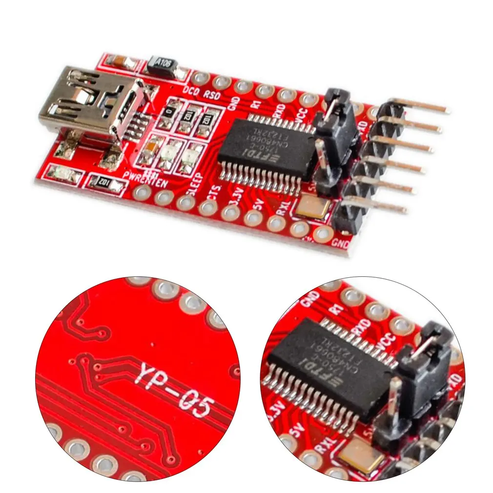 Модуль последовательного адаптера Ft232rl Ftdi Usb 3 В 5 в Ttl для мини-порта Ft232 прочный
