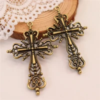 alloy cross pendant religious belief necklace pendant diy earrings