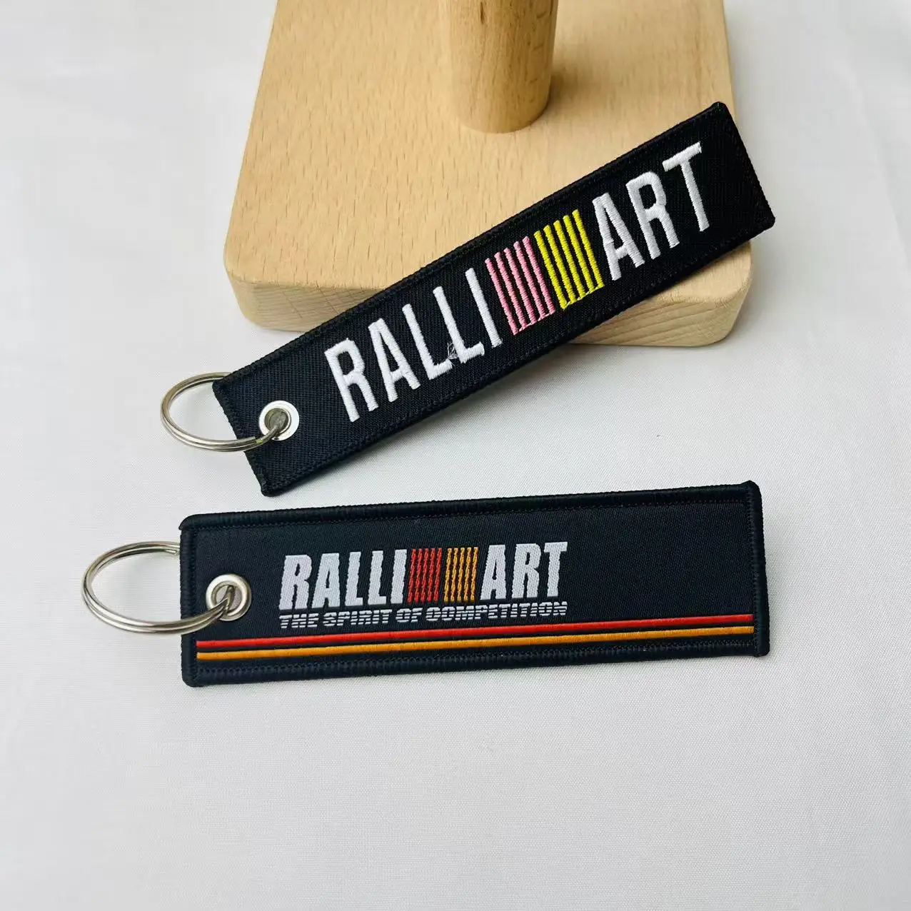 Автомобильный брелок тканая этикетка для ключей черная бирка украшения с