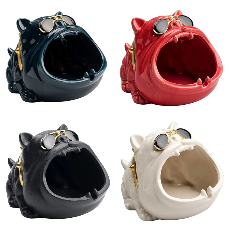 

SEWS-керамическая пепельница для собак с мультяшным рисунком, домашняя пепельница для защиты от летания, большая емкость, милая собака, сигар...