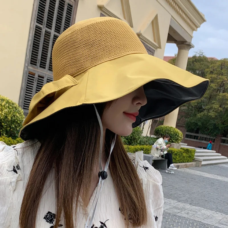 

The new big along the sun hat female outdoor beach hat brim hat summer sun hat the fisherman hat vinyl