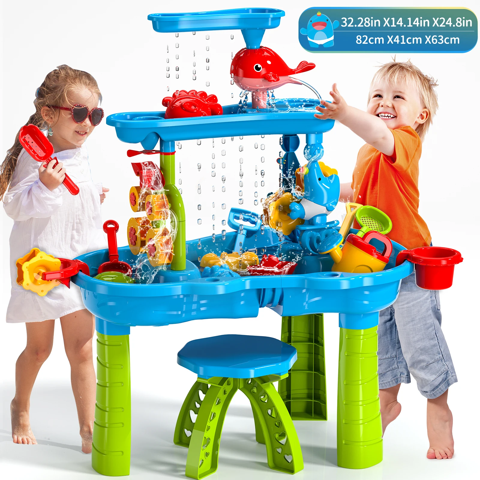 

Children's Beach Toys Outdoor Garden Bunker Set Summer Beach Children DIY Parent-child Interactive Toy Table