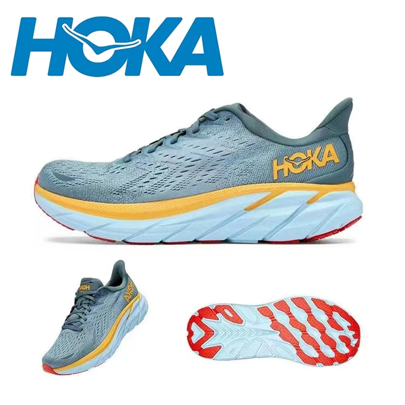 

Кроссовки HOKA Clifton 8 ульсветильник, эластичные, дышащие, для бега, для мужчин и женщин