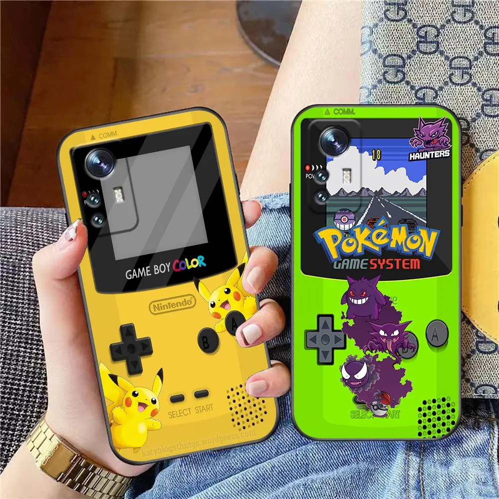 

Game-Boy P-Pokemon P-Pikachu Case For Xiaomi Mi 13 12 12T 12S 12X 11 11T 11X 11i 10S Pro Ultra Lite 5G NE Black Silicone Cover