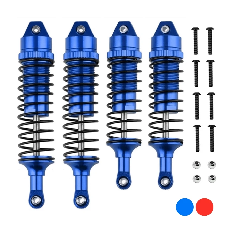 

4pcs Full Metal Front And Rear Shock Absorber For Traxxas Slash 4X4 VXL 2WD Rustler Stampede Hoss 1/10 RC Car Upgrade Parts