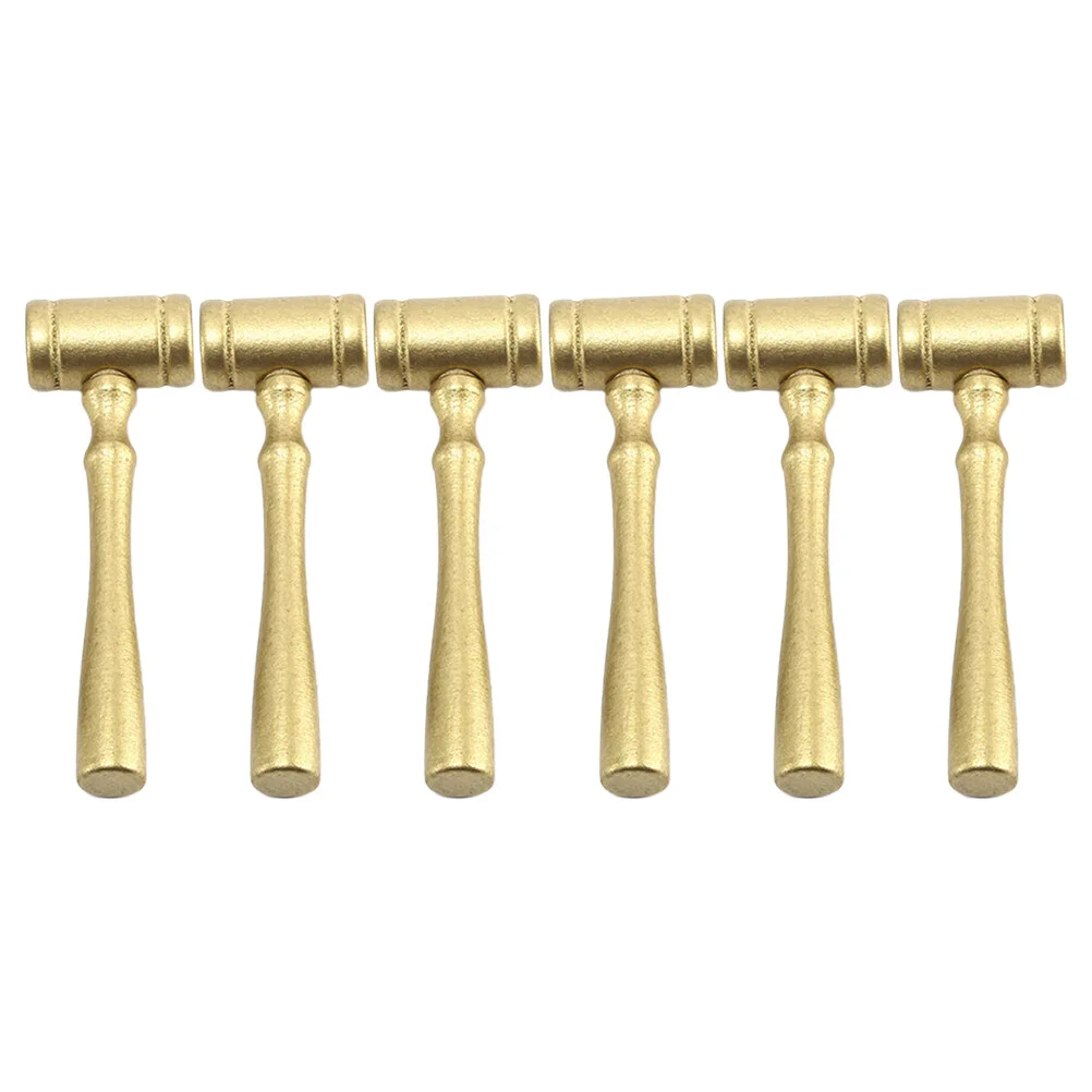 

6 Pcs Gift Wooden Hammer Auction Puzzle Toys Courtroom Gavel Plaything Woodsy Decor Educational Judge Decorative Gravel