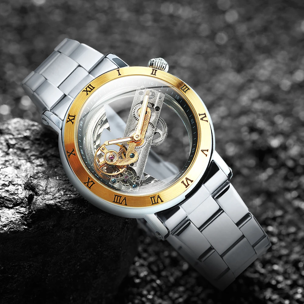 Часы-скелетоны Forsining Мужские механические автоматические Роскошные