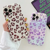 luxury love heart soft silicone phone case for iphone 13 12 11 pro max xs max x xr leopard print graffiti shockproof bumper capa