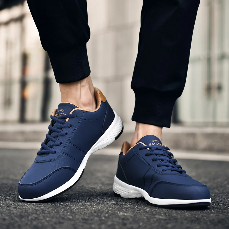Luxury Men Casual Shoes 2023 New Leather Classic Lightweight Walking Male Shoes Lace Up Waterproof Low Help Men Footwear