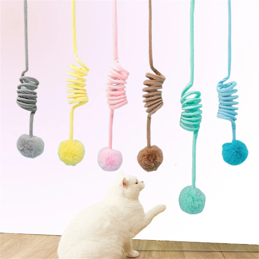 

Interactive Toys For Cat Plush Funny Simulation With Ball Hanging Cat Accessories Door Automatic Scratch Rope Safe Self-hey