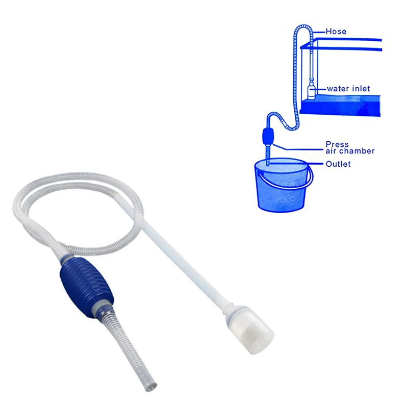 

140cm Aquarium Cleaner Tool Siphon Gravel Suction Pipe Filter for Fish Tank, Vacuum Water Change Pump Tools, pipe tube for water