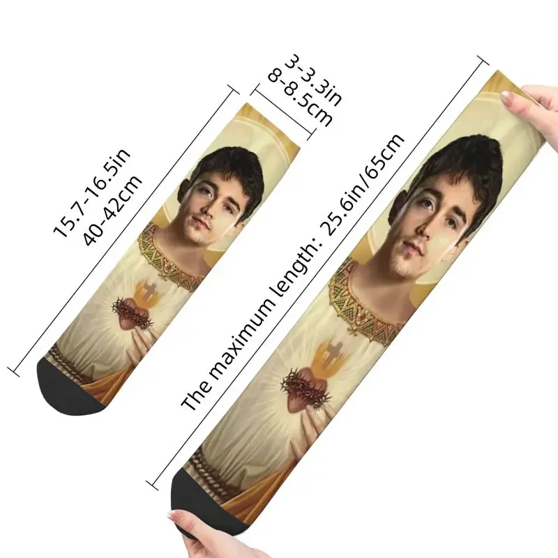 Забавные мужские носки Y2K в стиле унисекс с 3D-принтом Чарльза и Иисуса из серии