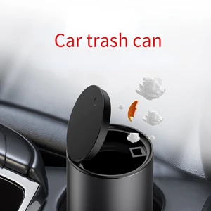 Alloy Car Trash Can  Car Garbage Bin Ashtray Dust Case Holder  Auto Organizer Storage Bag Car Dustbin  Car Interior Accessories