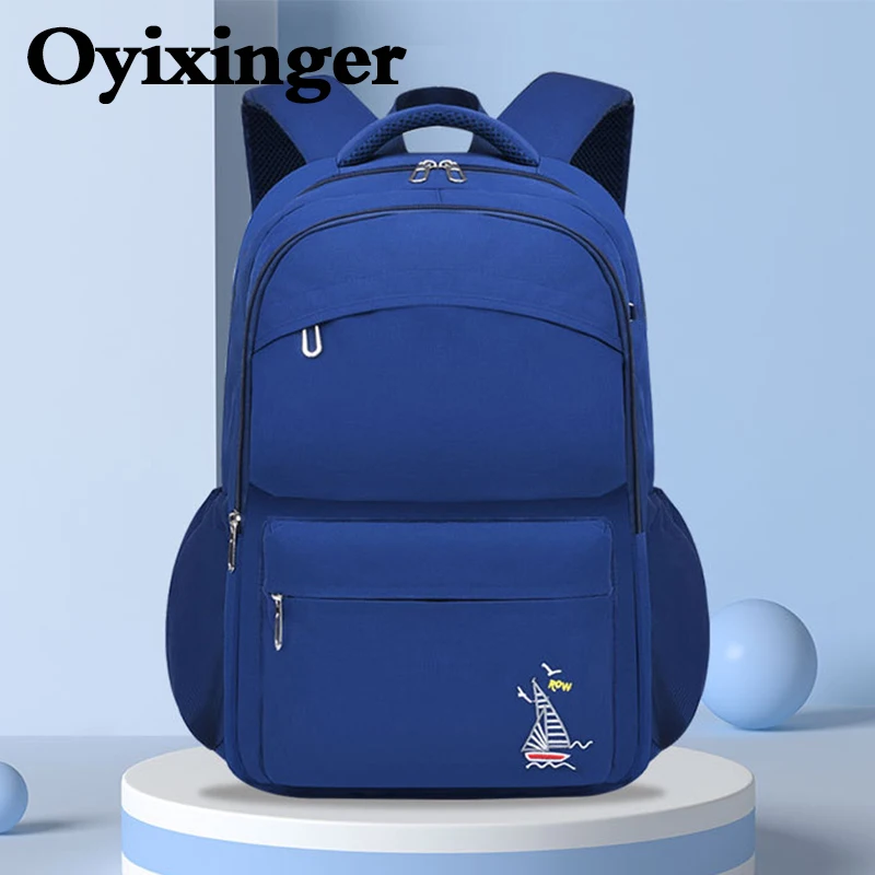 OYIXINGER 2022 высокое качество студенческий рюкзак унисекс нейлоновая легкая школьная сумка Детская Большая вместительная сумка для мальчиков ...