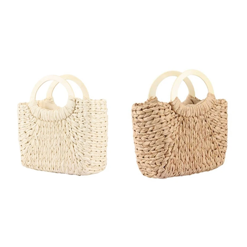 

Handbag Totes Bag Square Weaving Ladies Straw Bag Summer Vacation Clutch Bags Straw Bags Summer Beach Bag