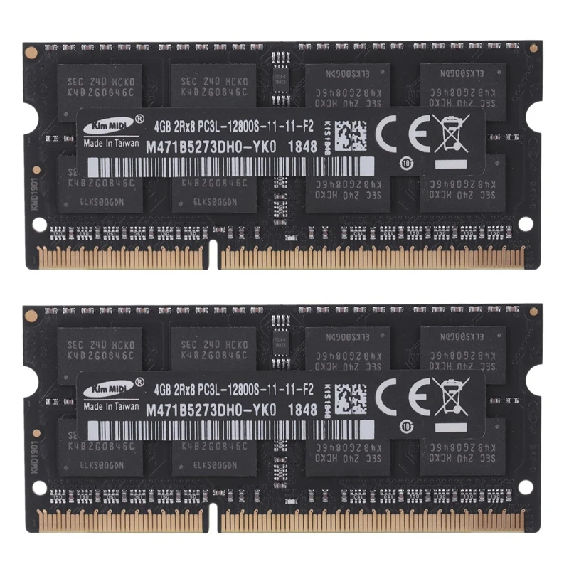 

2 шт., оперативная память для ноутбука Kimmidi Ddr3L 4 Гб 1600 МГц 1,35 в