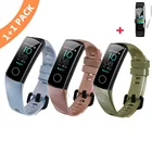 Ремешок силиконовый для смарт-часов Honor band 5, браслет 2 в 1 для Honor band 4, мягкая пленка