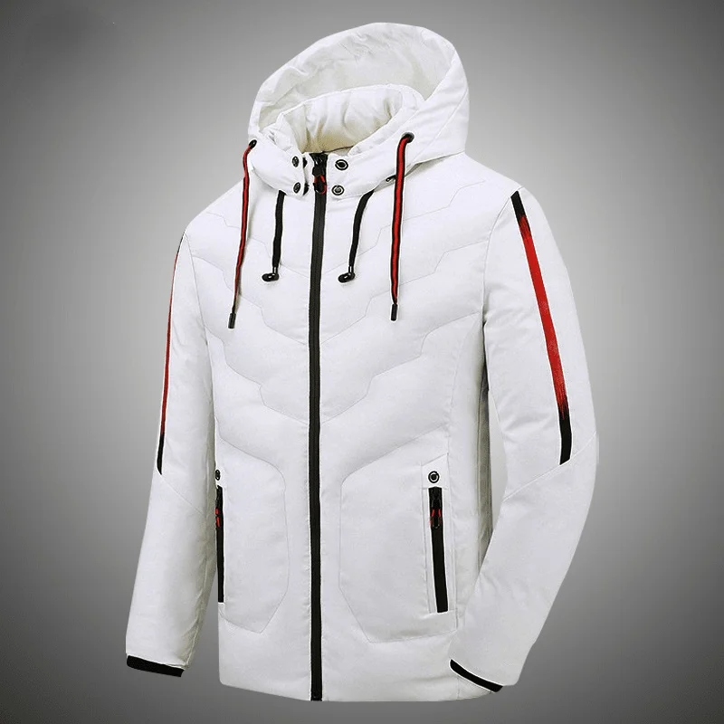 

Men 2021 Winter Jacket Parkas Solid color Warm Thick Fleece Jackets Men Coat Fashion Casual Windproof Pockets OutweaSize