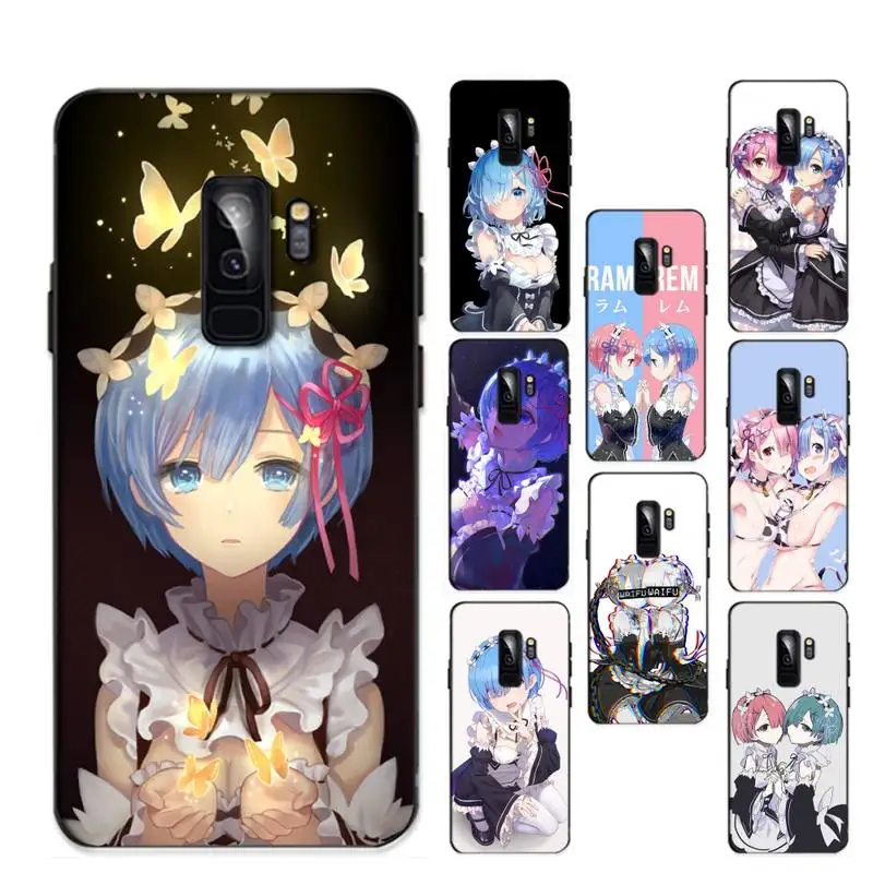 

RE ZERO Ram Rem Anime Phone Case for Samsung S20 lite S21 S10 S9 plus for Redmi Note8 9pro for Huawei Y6 cover