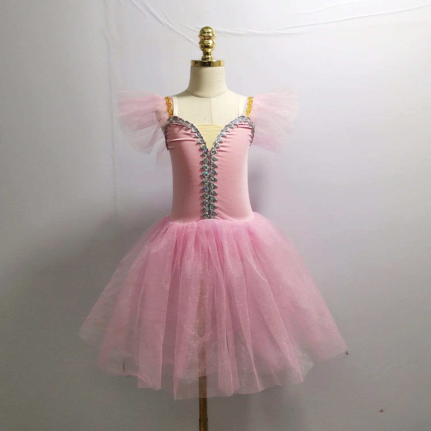 Pink Ballet Tutu Skirt Dance Costumes For Adult Professional Dance Skirt Long Dress For Children